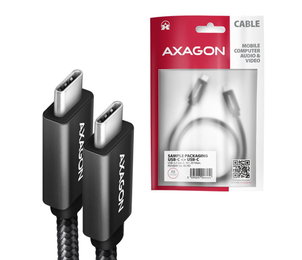 Axagon BUCM32-CM20AB, SPEED+ kabel USB-C - USB-C, 2m, USB 20Gbps - 1353478 - zdjęcie 6